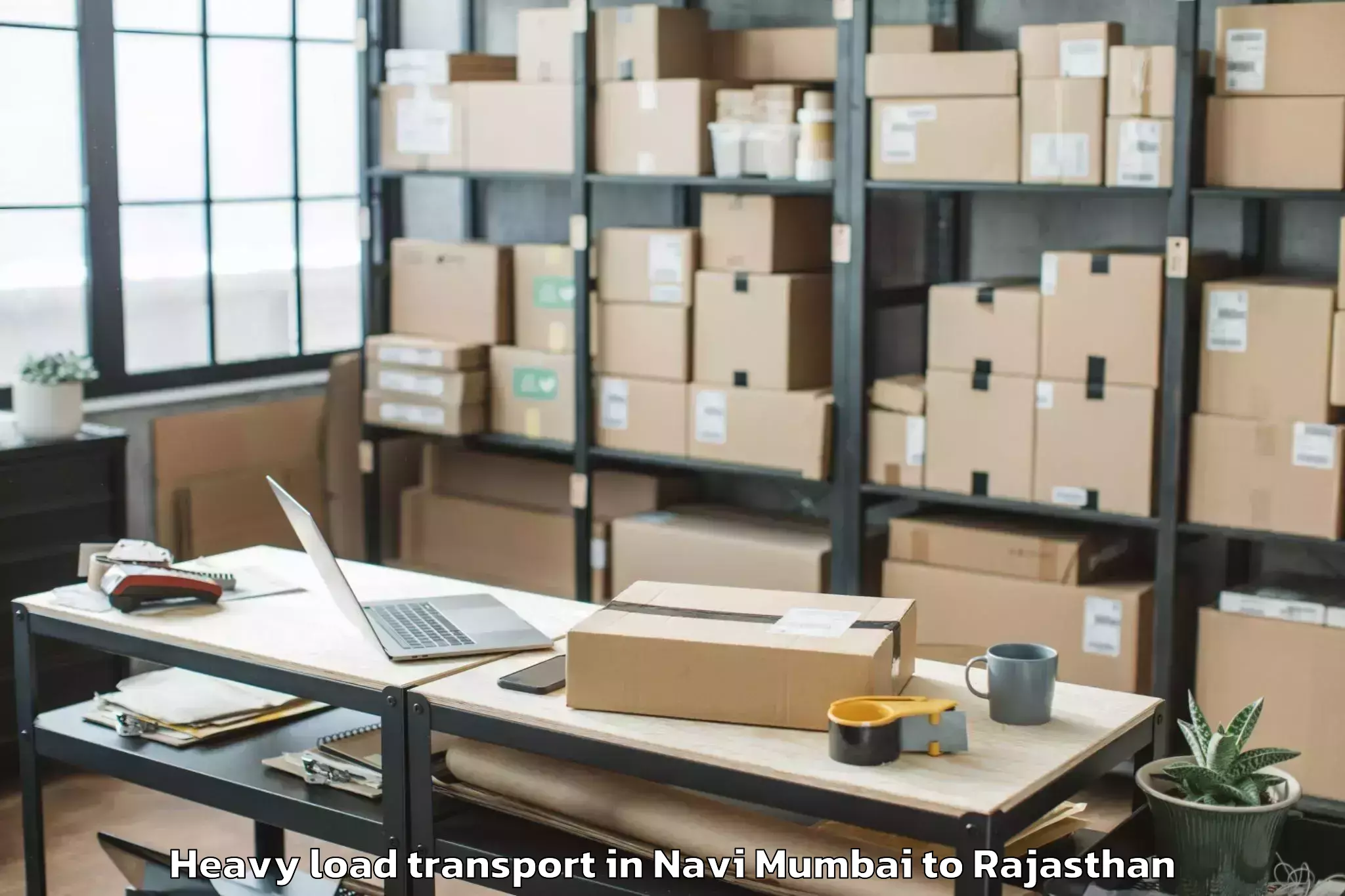 Top Navi Mumbai to Padampur Heavy Load Transport Available